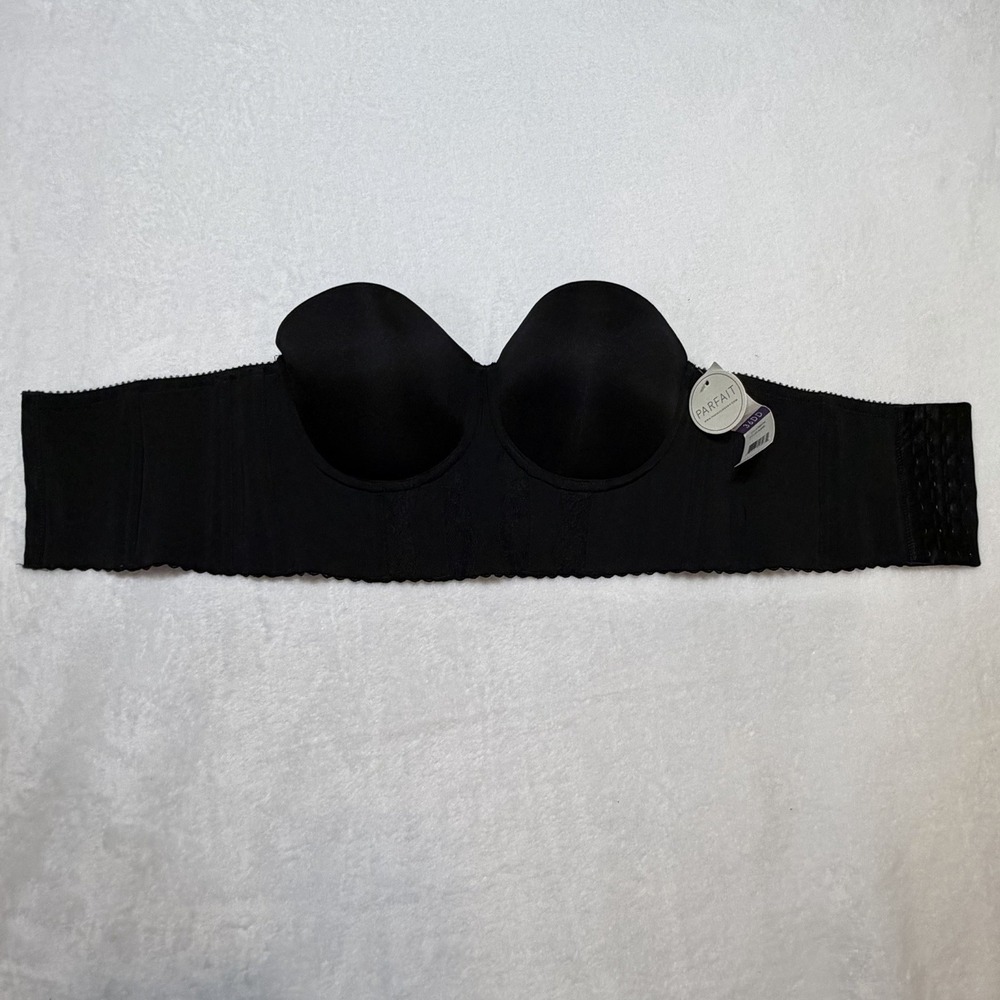 NWT Parfait Women's 36DD Elissa Strapless Full Bust Full Figure Bra P50116 Black